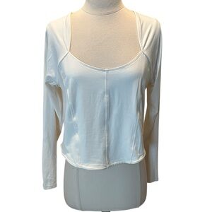 All In Motion Everyday Soft Cream Long Sleeve Crop Top